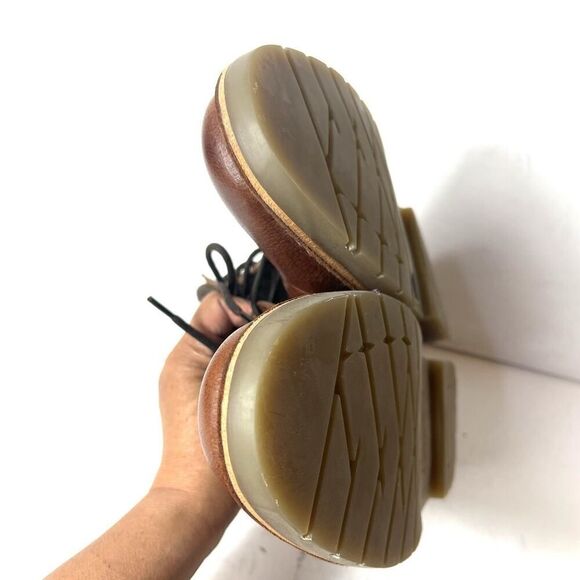 Steve Madden Brown Leather Chukka Boots Mens Sz 11 Combat Lace Up Comfort Casual - Picture 7 of 12